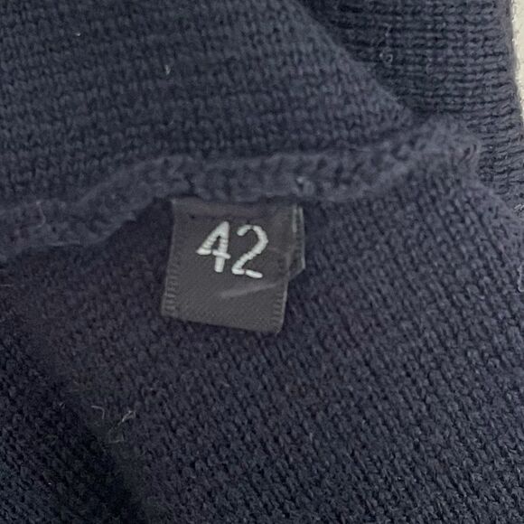 Alpha Studio Navy and Orange Knit Jacket - Picture 7 of 8